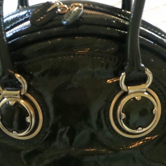 Elie Tahari Green Patent Large Satchel Bag - Picture 4 of 8